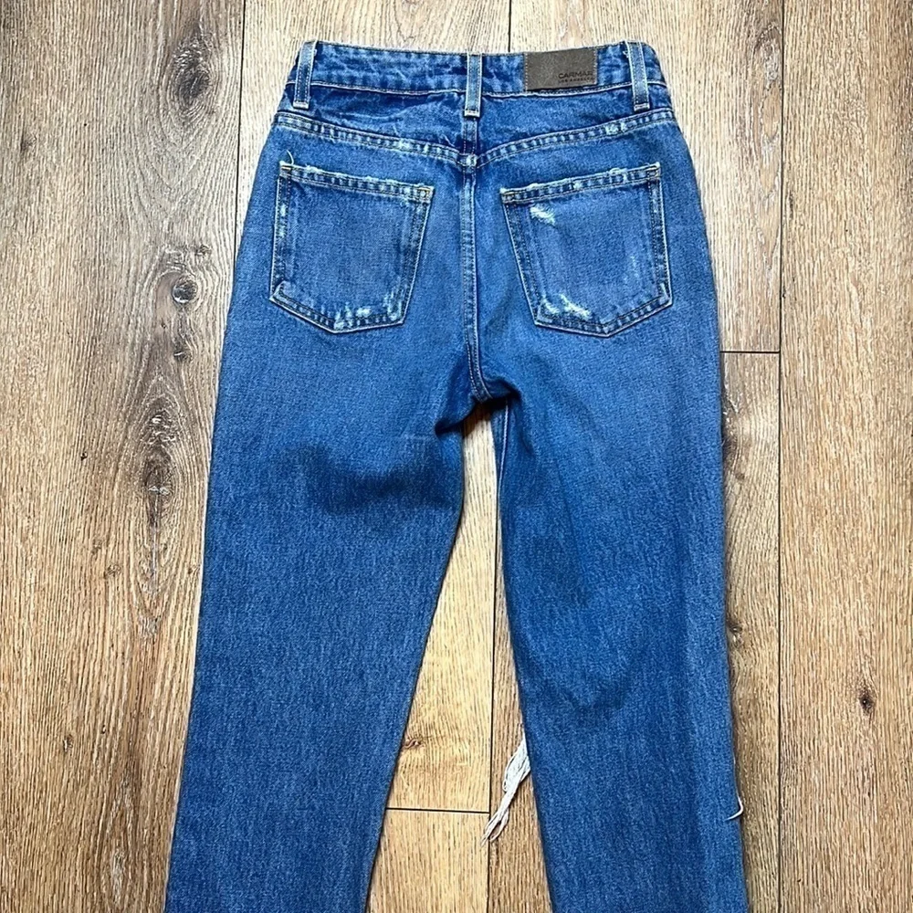 Carmar Emelia Distressed Straight Leg Jeans Size 23
